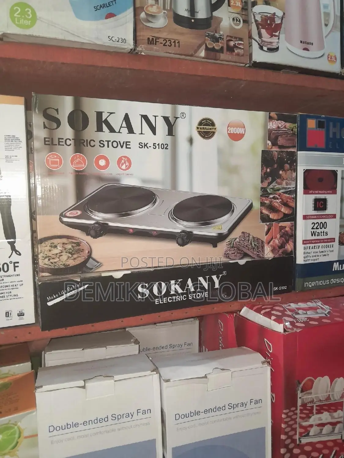 Sokany Electric Stove 2 Burner