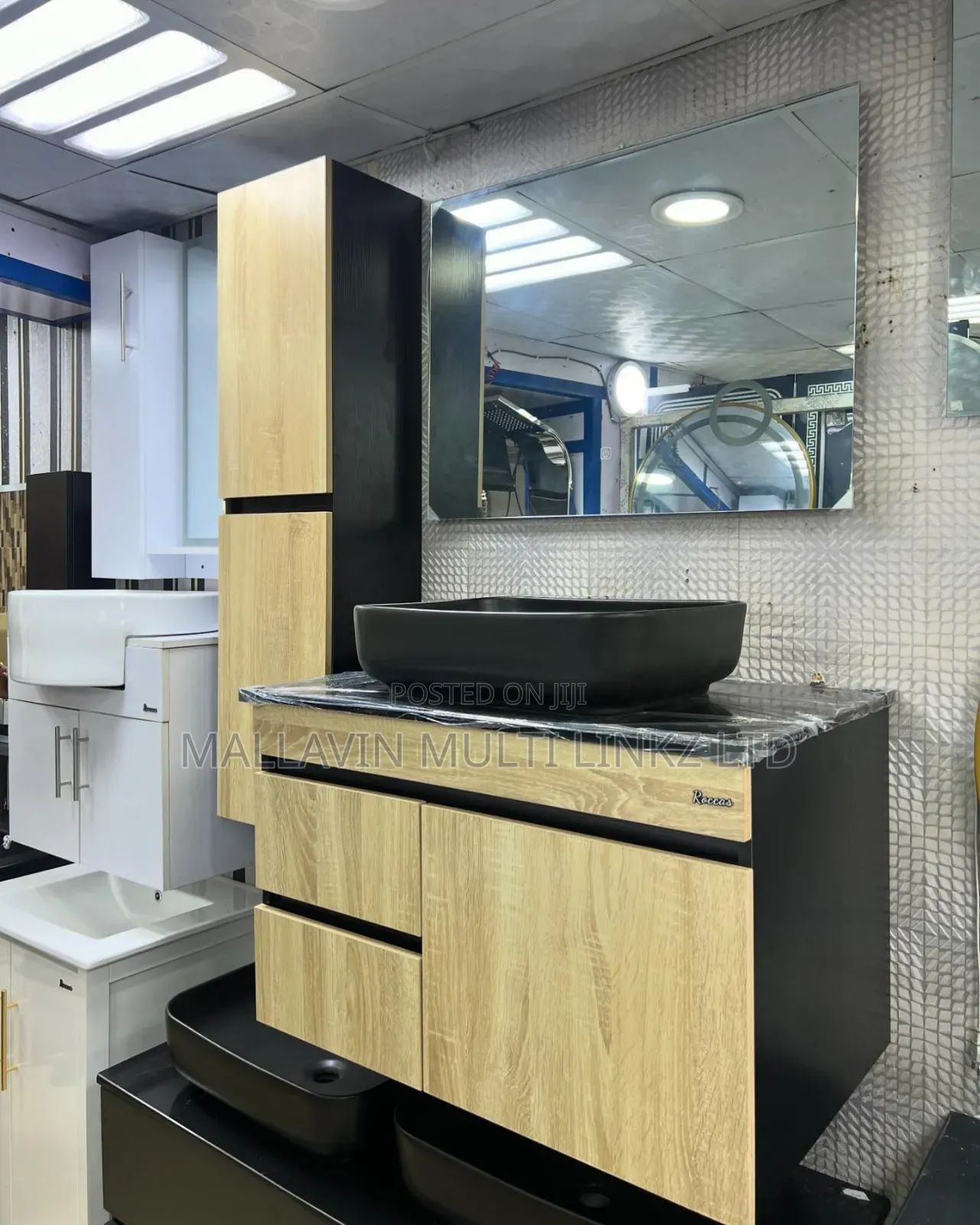 Cabinet Basin Set With Led Mirrors