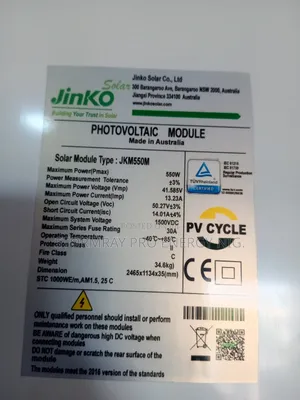 Jinko 550w Solar Panels Available