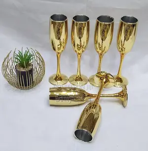 By 6pcs Gold Wine Glass
