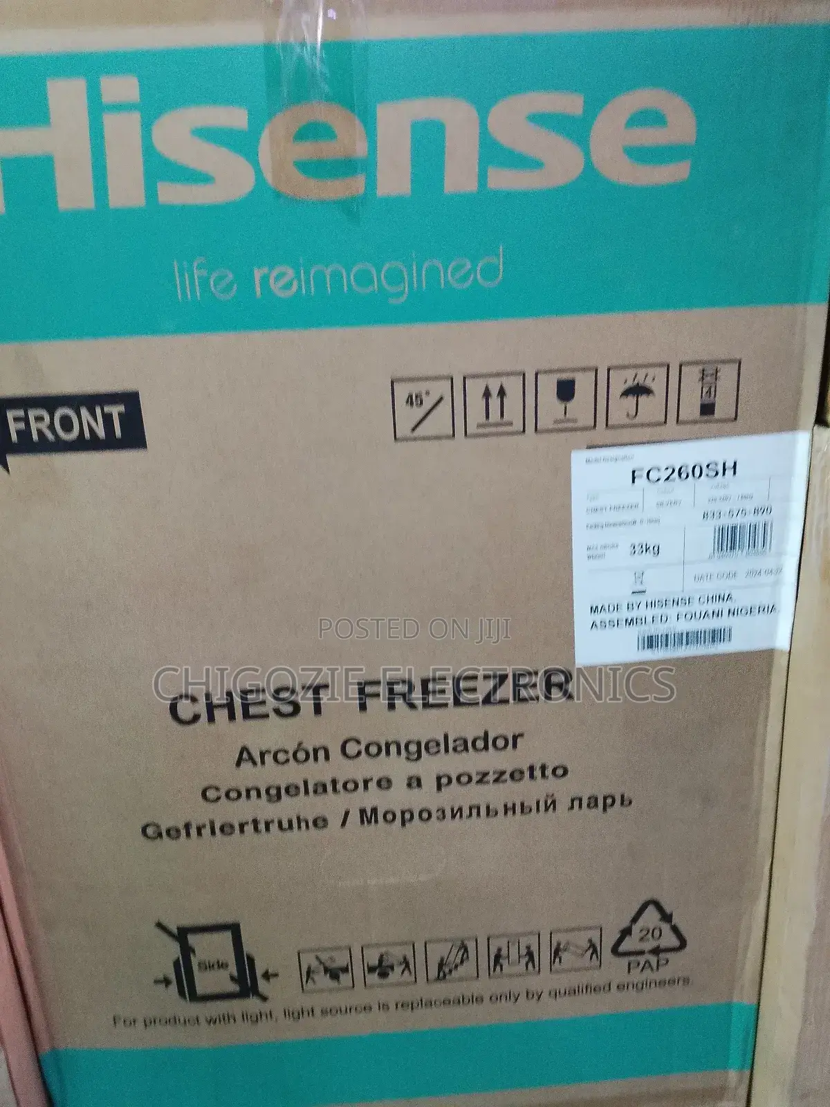 Original Hisense Freezer 200L Model 260