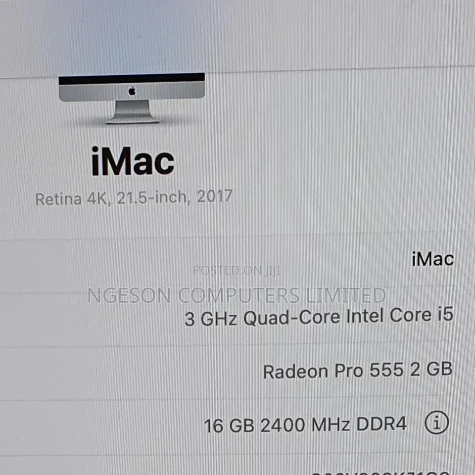 Desktop Computer Apple iMac 16GB Intel Core i5 SSD 256GB