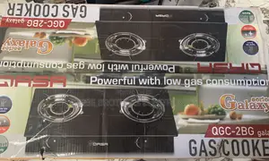 Qasa 2 Burner Gas Cooker (Glass Top) With Automatic Ignition