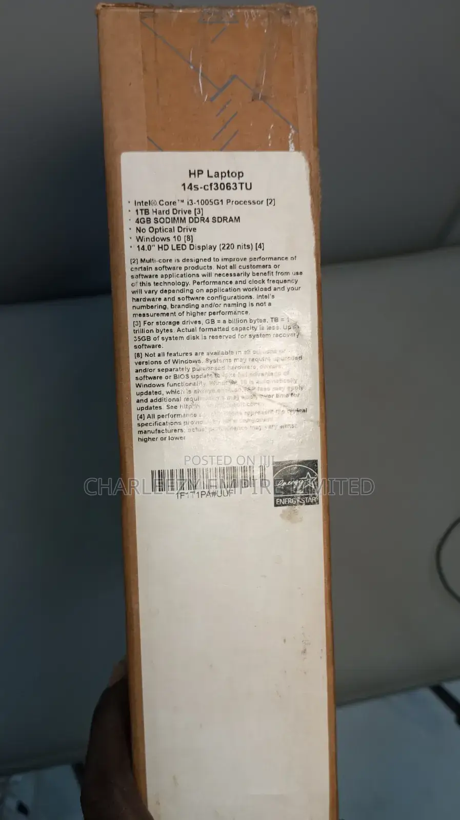 New Laptop HP 14S 4GB Intel SSD 1T