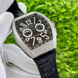 Franck Muller Iced Quality Luxury Genuine Leather Wristwatch