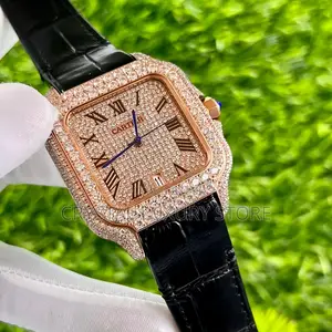 Cartier Quality Luxury Men Genuine Leather Wristwatch