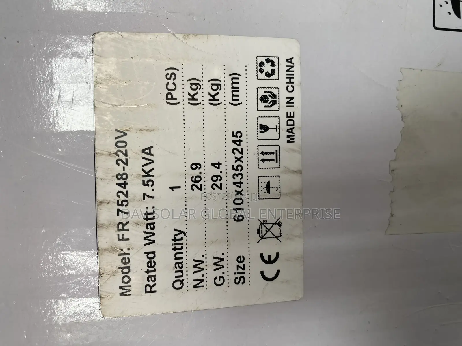 7.5KVA Solar Inverter