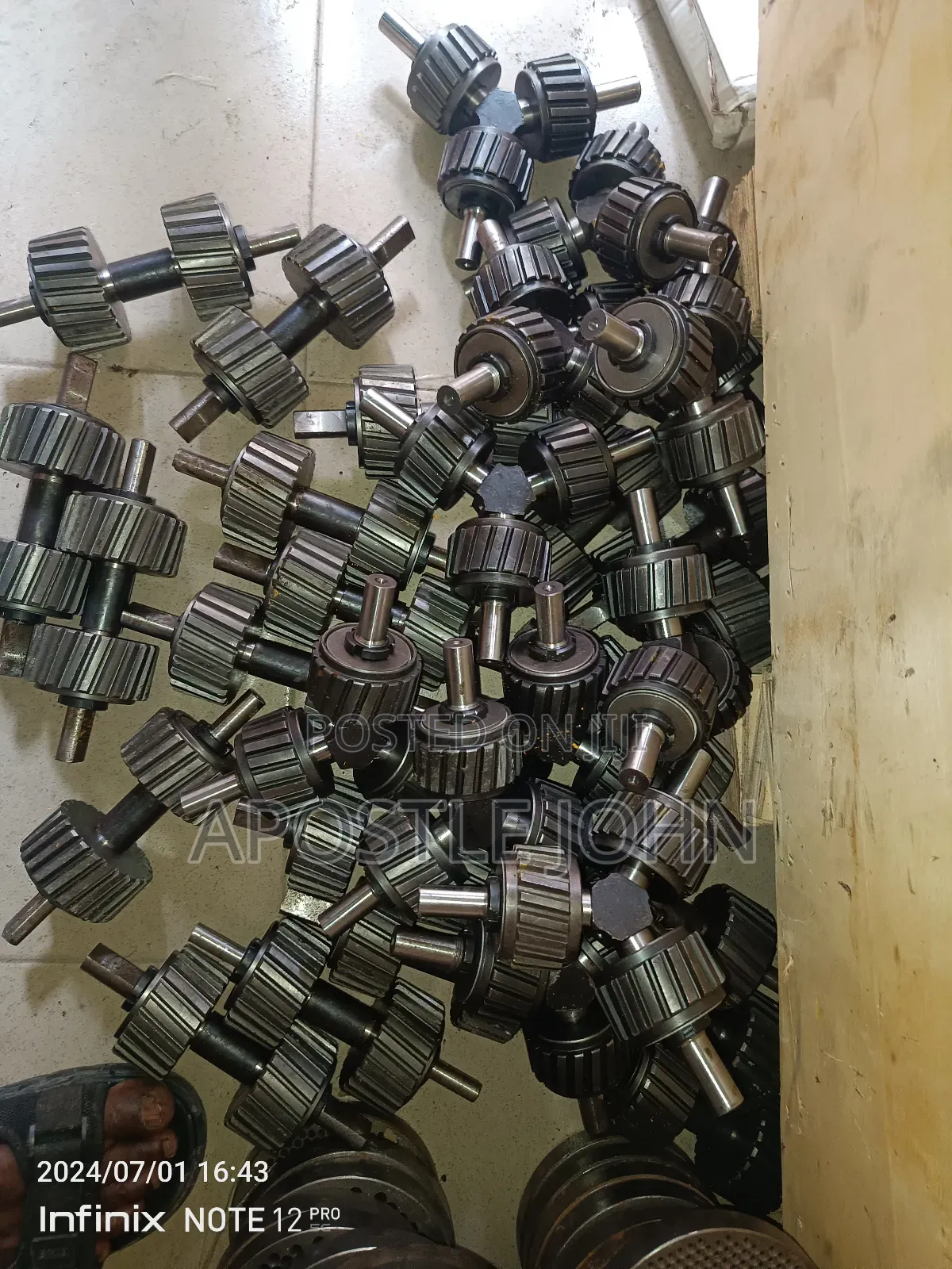 Palleting Machine Grinding Dicks and Teeth Etc