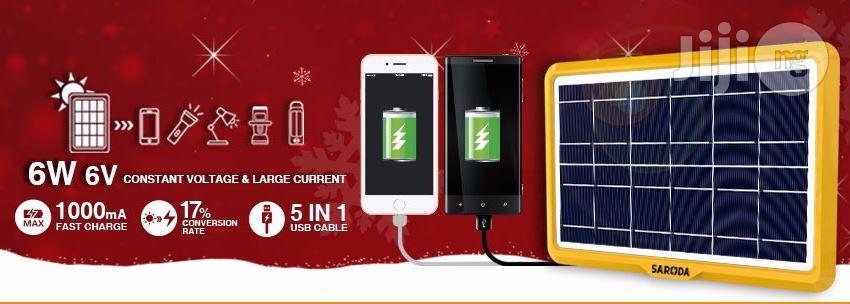 6v 6w Multi Plugs Solar Panel for Phones