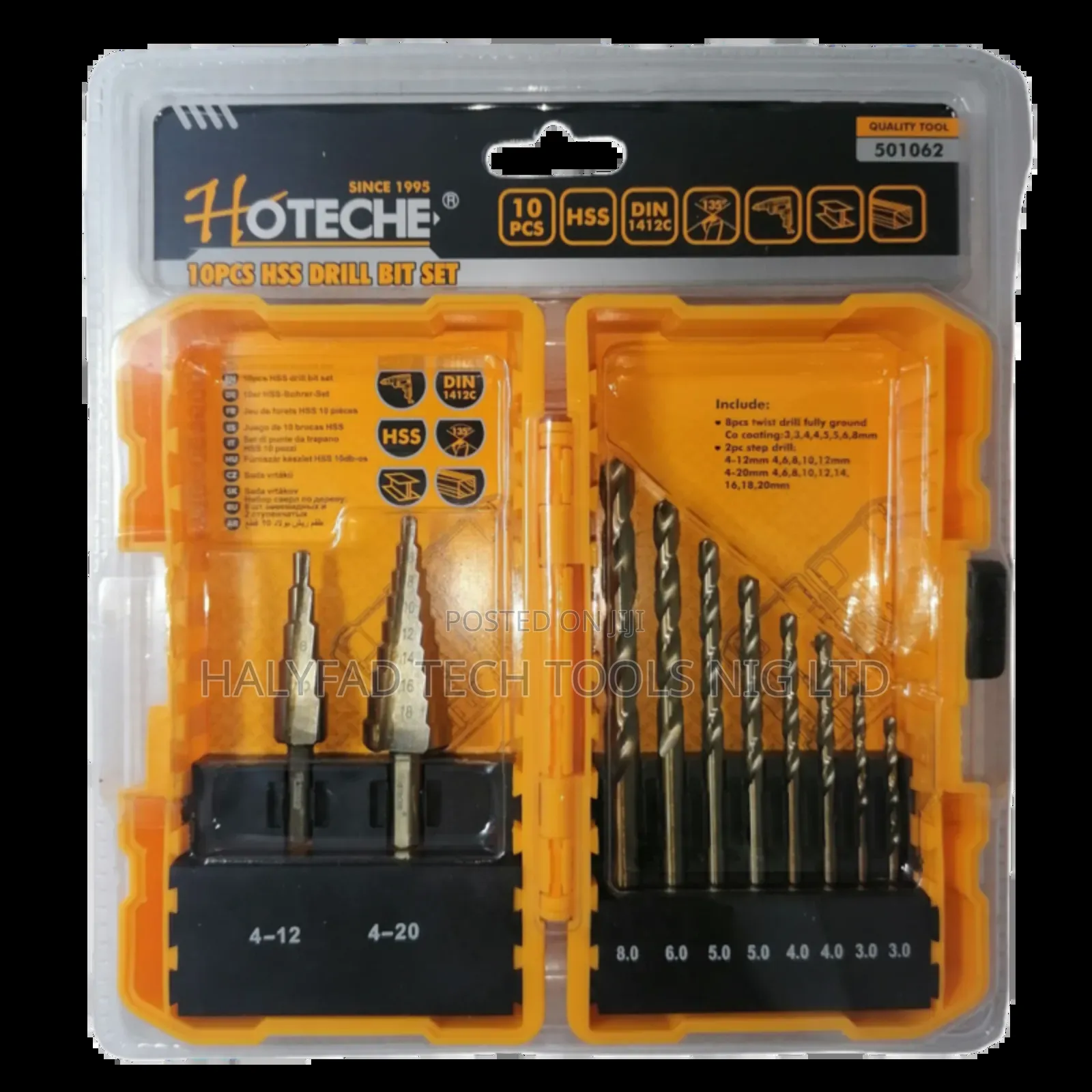 10 PCS HSS Drill Bit Set