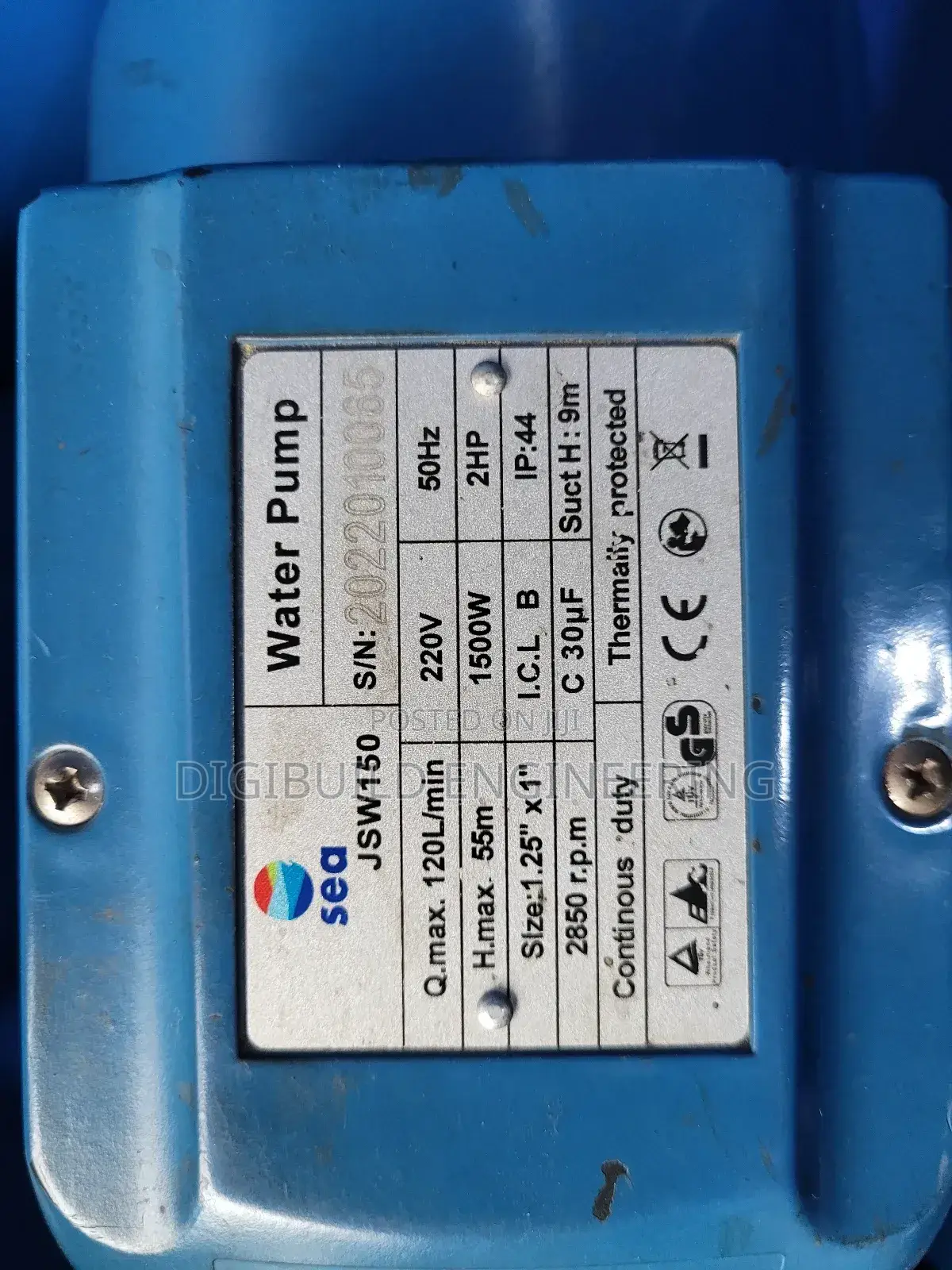 2hp Sea Surface Water Pump