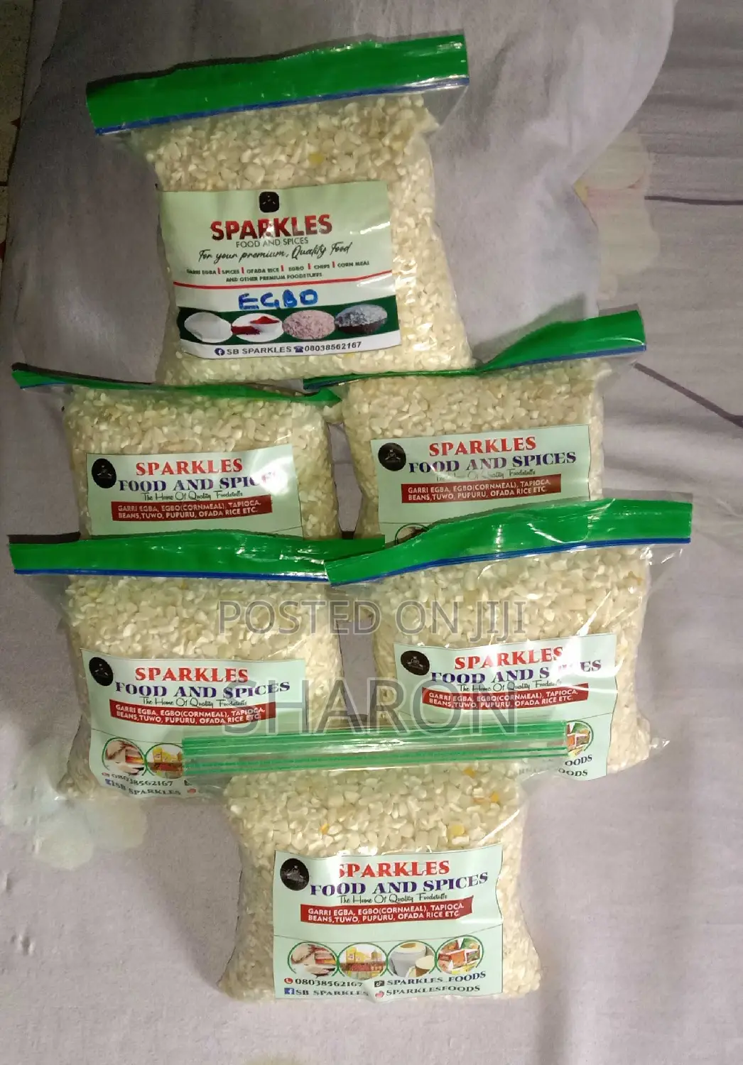 Égbo(Corn Grits),Ofada Rice,Beans Flour