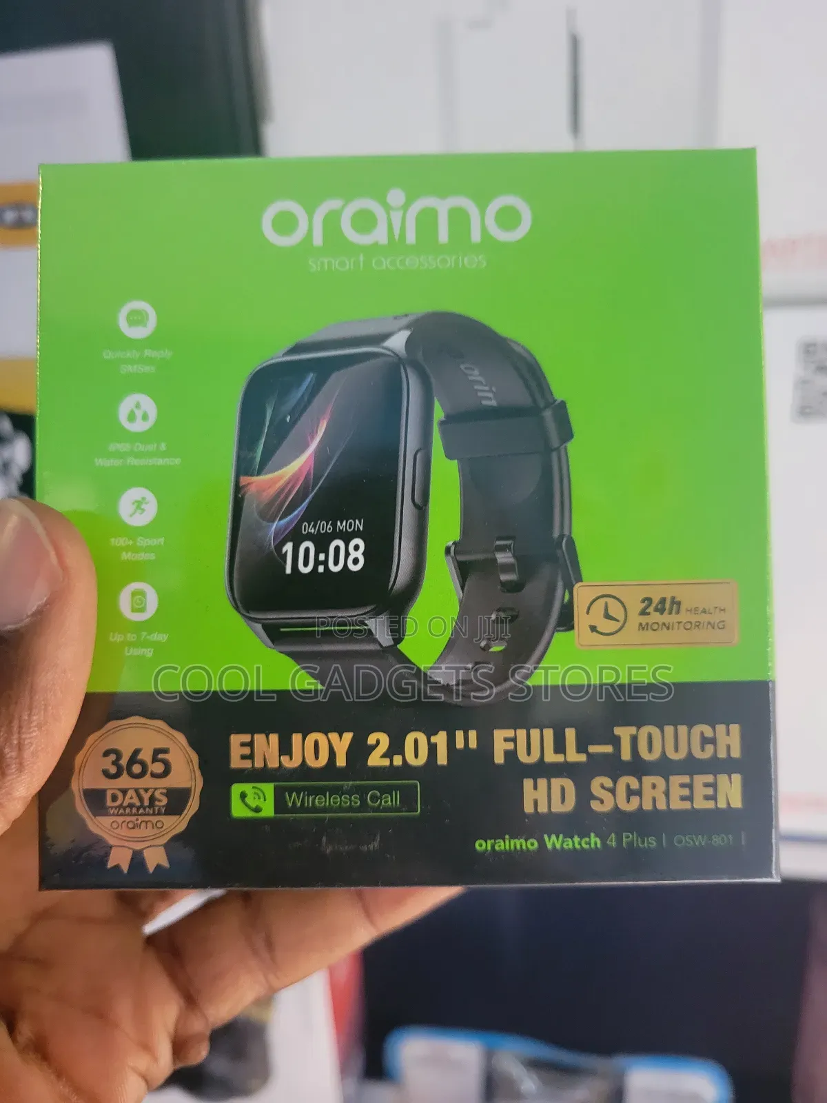 Oraimo Watch 4 Plus 2.01′′ Hd Ip68 Smart Watch