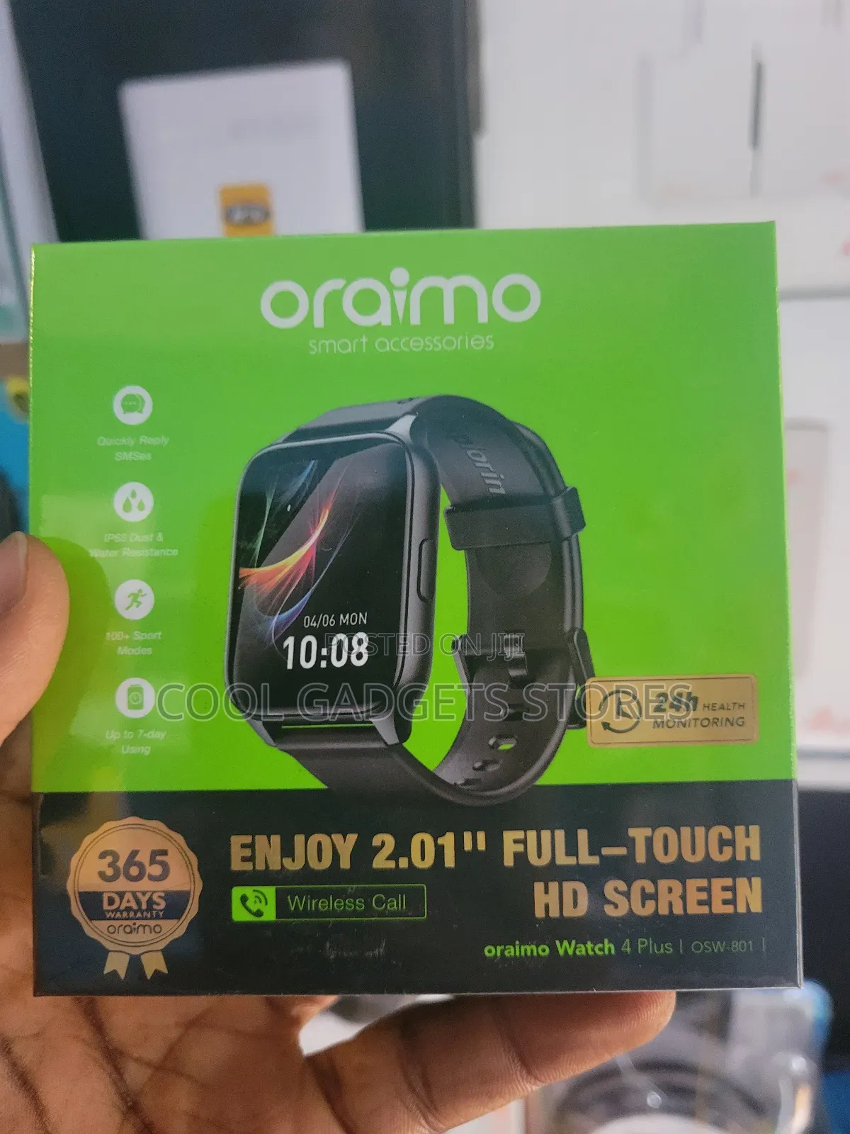 Oraimo Watch 4 Plus 2.01′′ Hd Ip68 Smart Watch