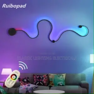 Minimalist Led Wall Lamp Modern RGB Dimmable Wall Lamp