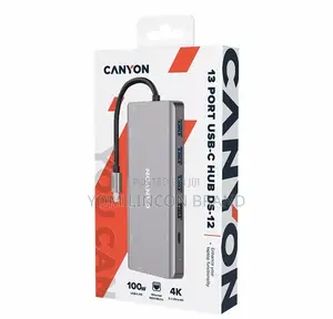 Canyon Usb-C Hub Ds-12 13in1 DRK Grey