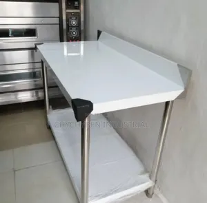 5 Ft With Backsplash Stainless Steel Work Table