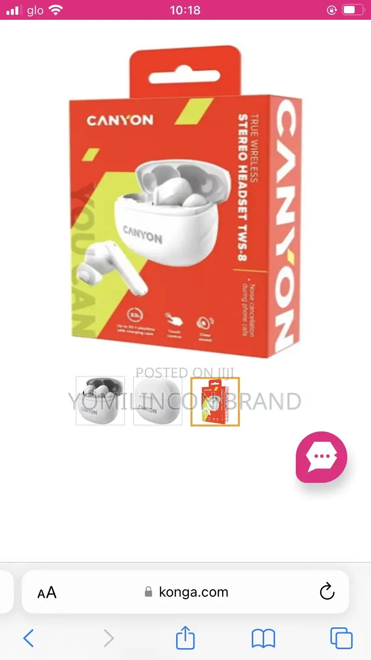 Canyon True Wireless Stereo TWS-8 White