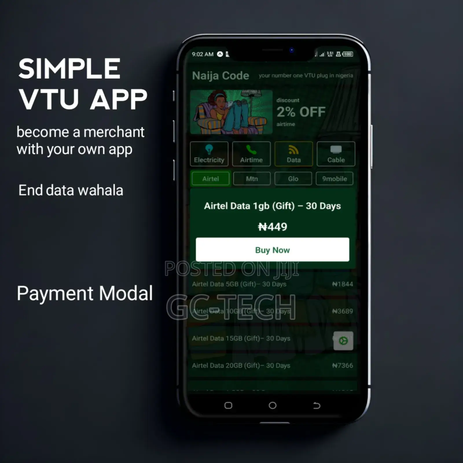 VTU App - Seamless Airtime, Data, TV Electricity Payments