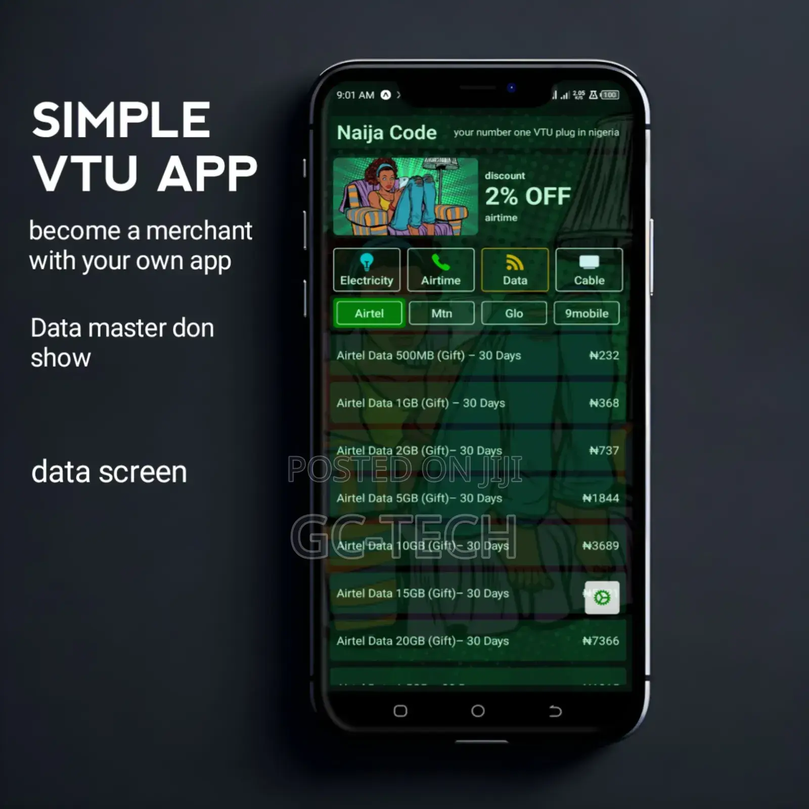 VTU App - Seamless Airtime, Data, TV Electricity Payments