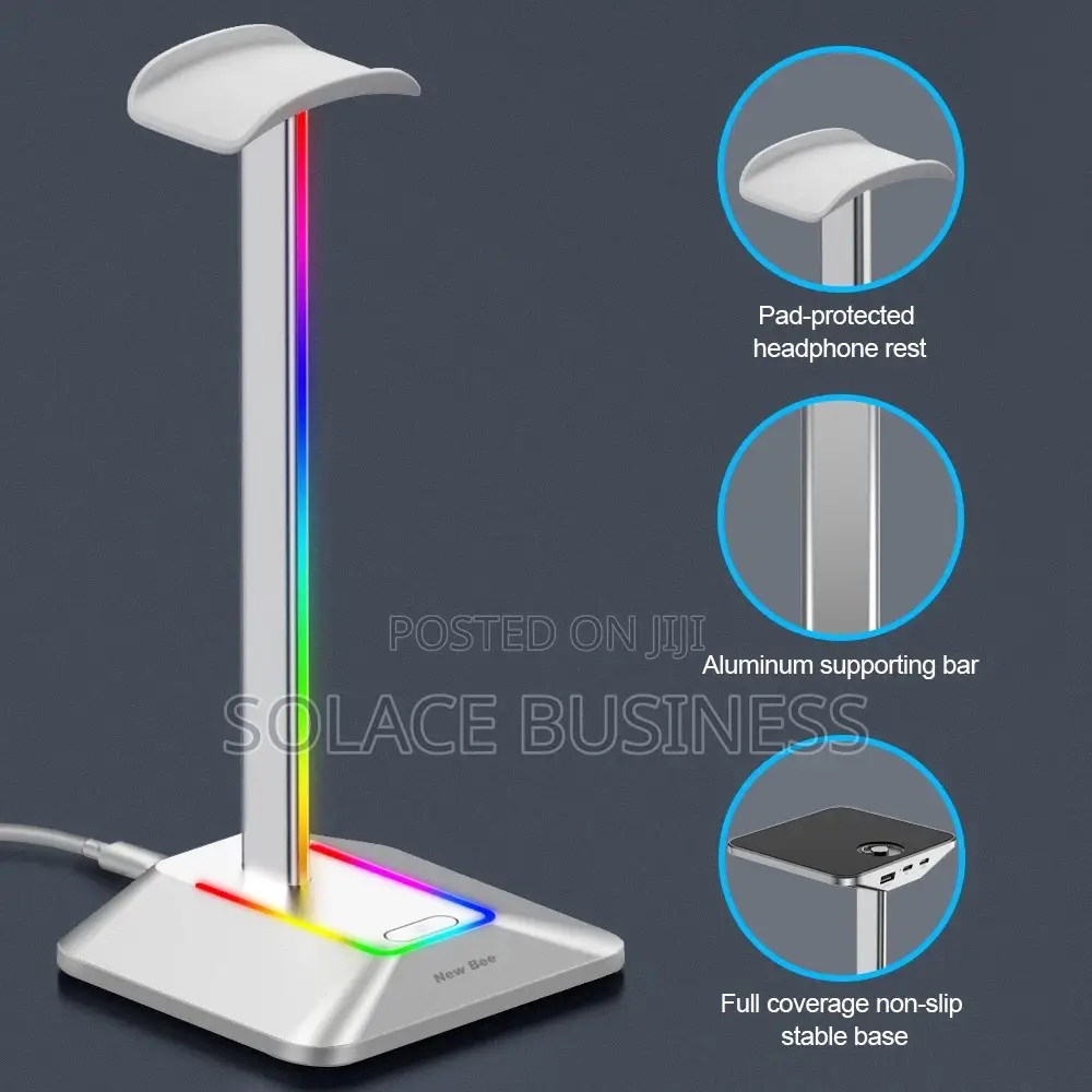 RGB Headphone Stand for Gaming and Workspace