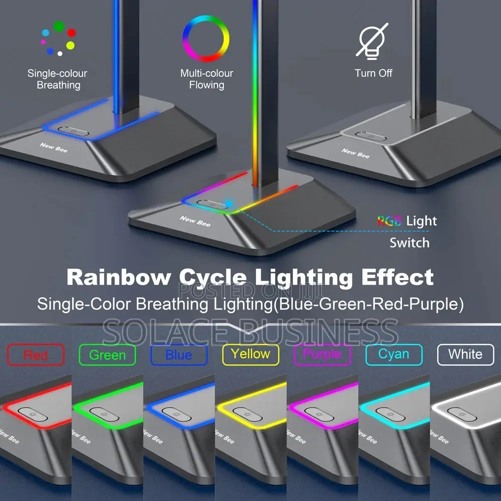 RGB Headphone Stand for Gaming and Workspace