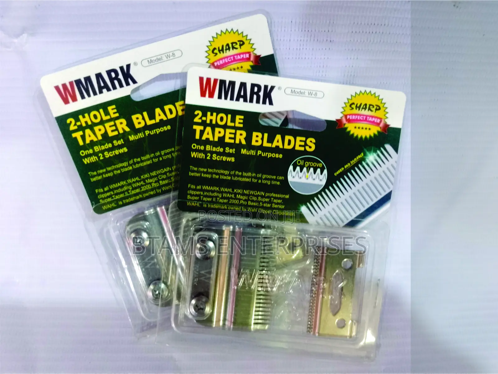 Wmark 2-Hole Taper Blades,Clipper Replacement Blades