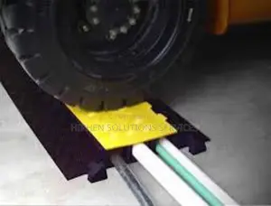 Black/Yellow Cable Cover In Rubber