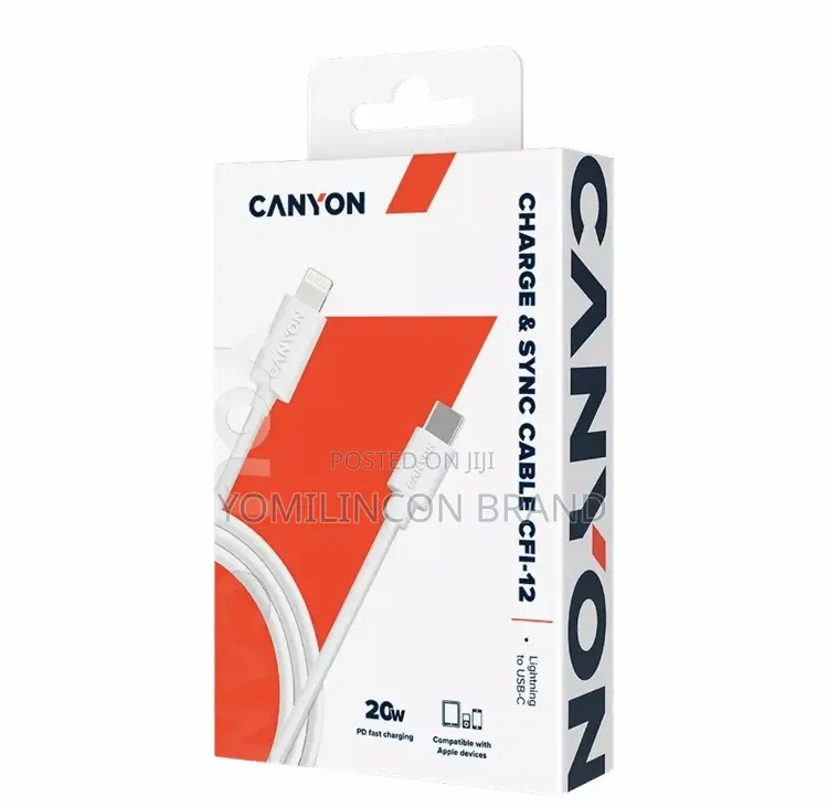 Canyon Charg Sync Cable USB Cfi-12 White