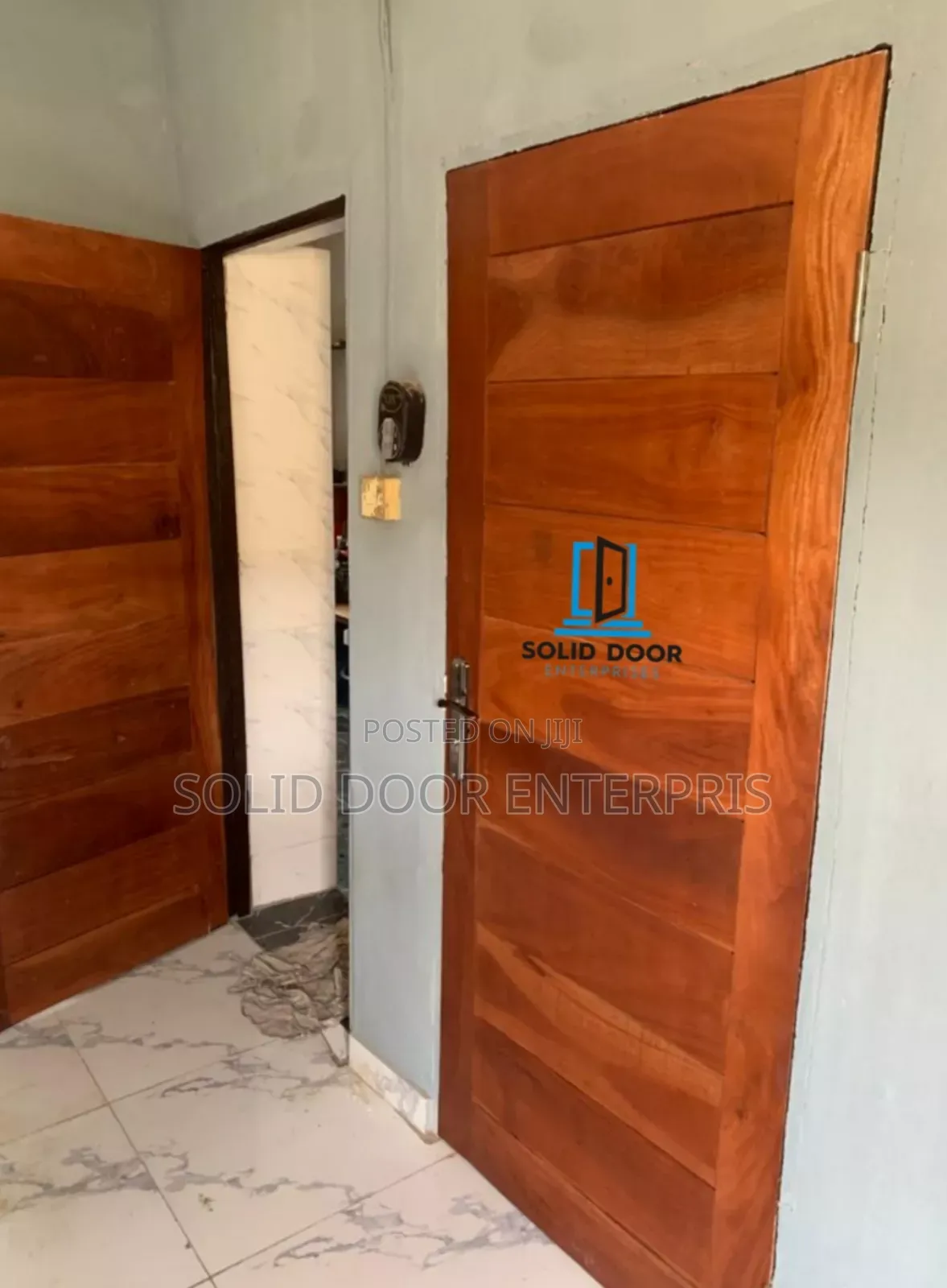 A Solid Wood Mahogany Security Door