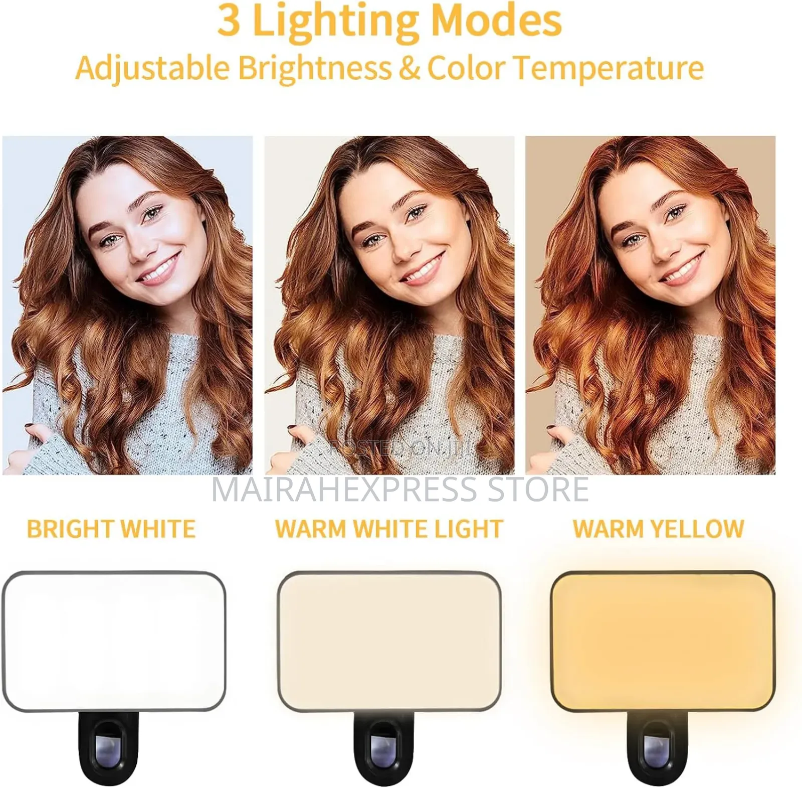 Selfie Light, Led Phone Light With 3 Lighting Mode,