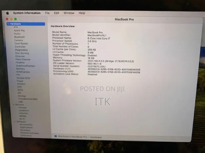 Laptop Apple MacBook Pro 16GB Intel Core i7 SSD 640GB