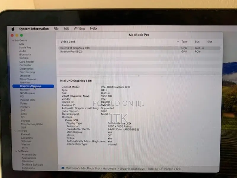 Laptop Apple MacBook Pro 16GB Intel Core i7 SSD 640GB