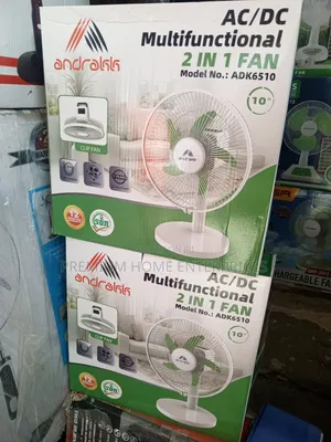 Andrakk Rechargeable 2 in 1 Table Fan 10 Inches