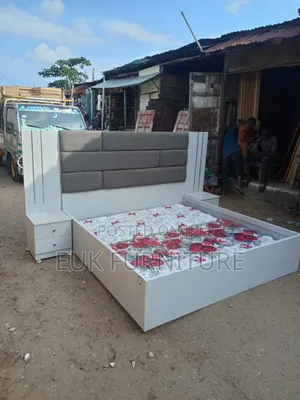 6 by 6 Bed Frame With Two Sides Drawer