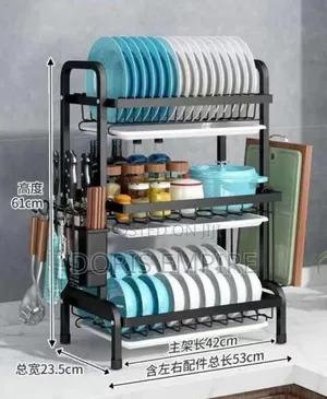 3 Layers Black Dish Rack Available Now