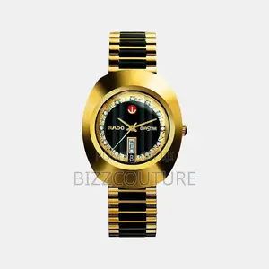 Original Rado Ceramic Gold and Black Chain Watch in Store
