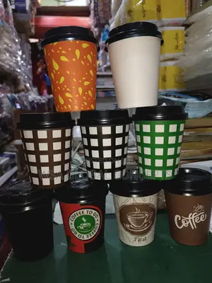 Different Designs Disposable Coffee Cups for 50pcs
