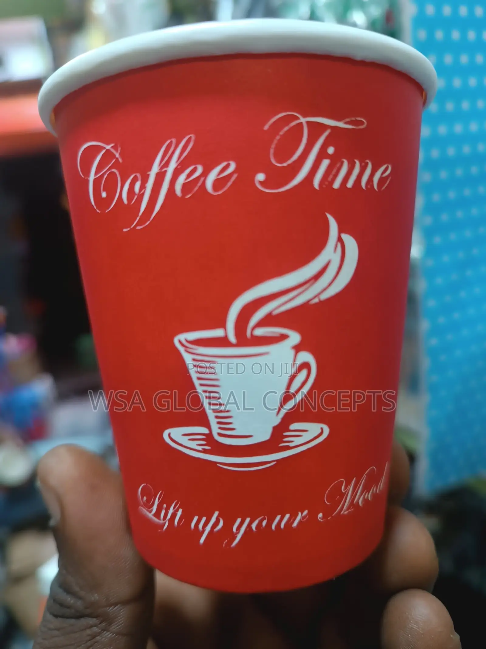 Big Size Disposable Coffee Cups for 50pcs