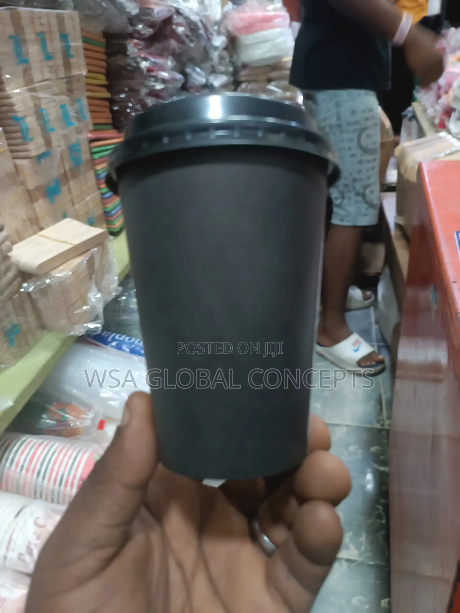 Big Size Disposable Coffee Cups for 50pcs