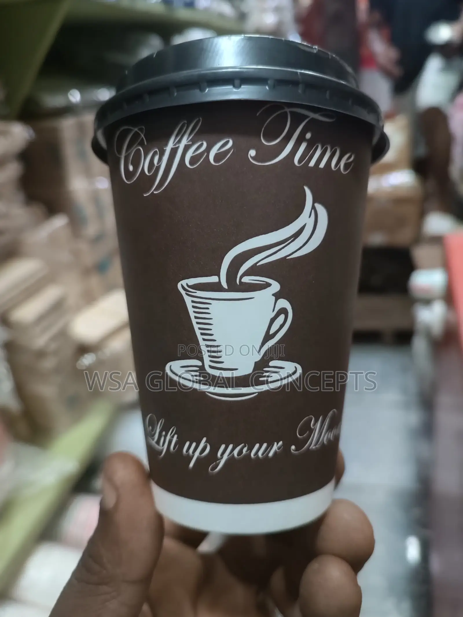 Big Size Disposable Coffee Cups for 50pcs