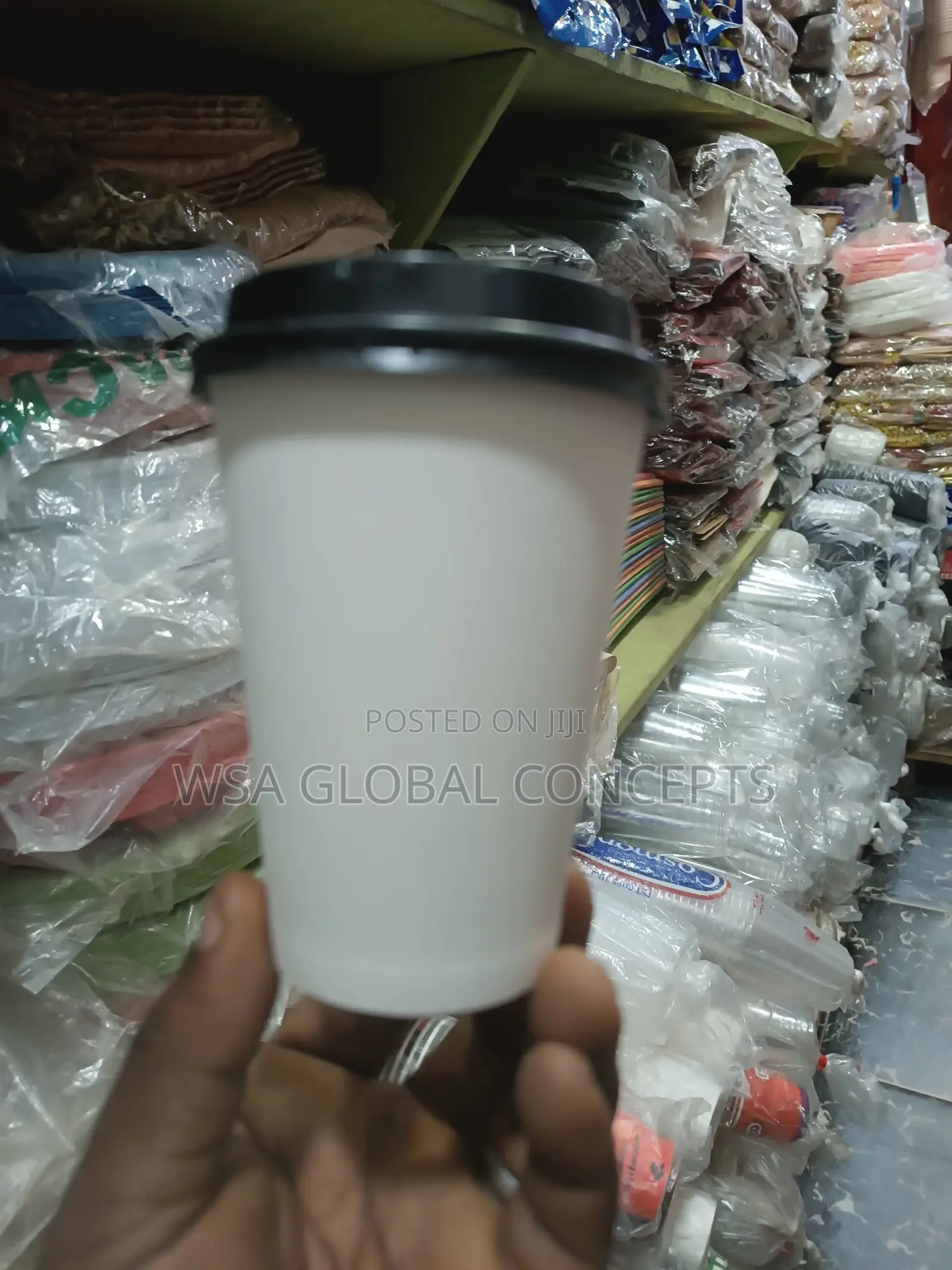 Big Size Disposable Coffee Cups for 50pcs
