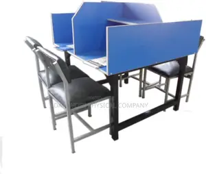 Library Table and Seat Four User Carrel