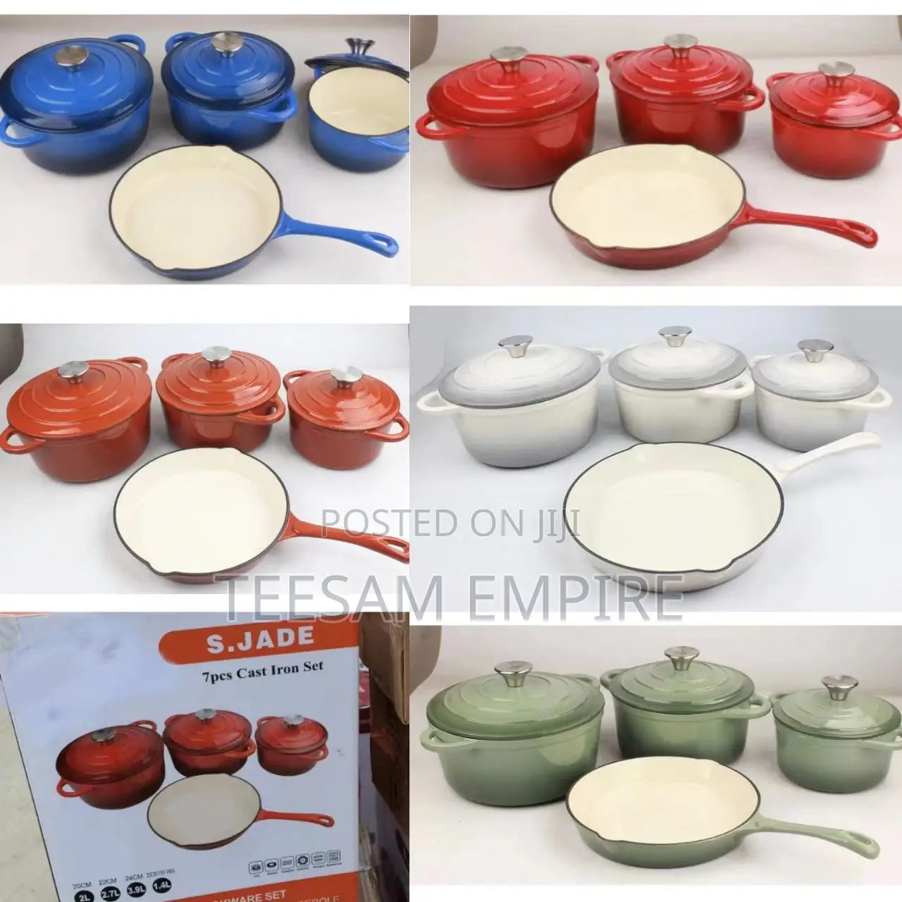 4pcs Quality Cast Iron Pot
