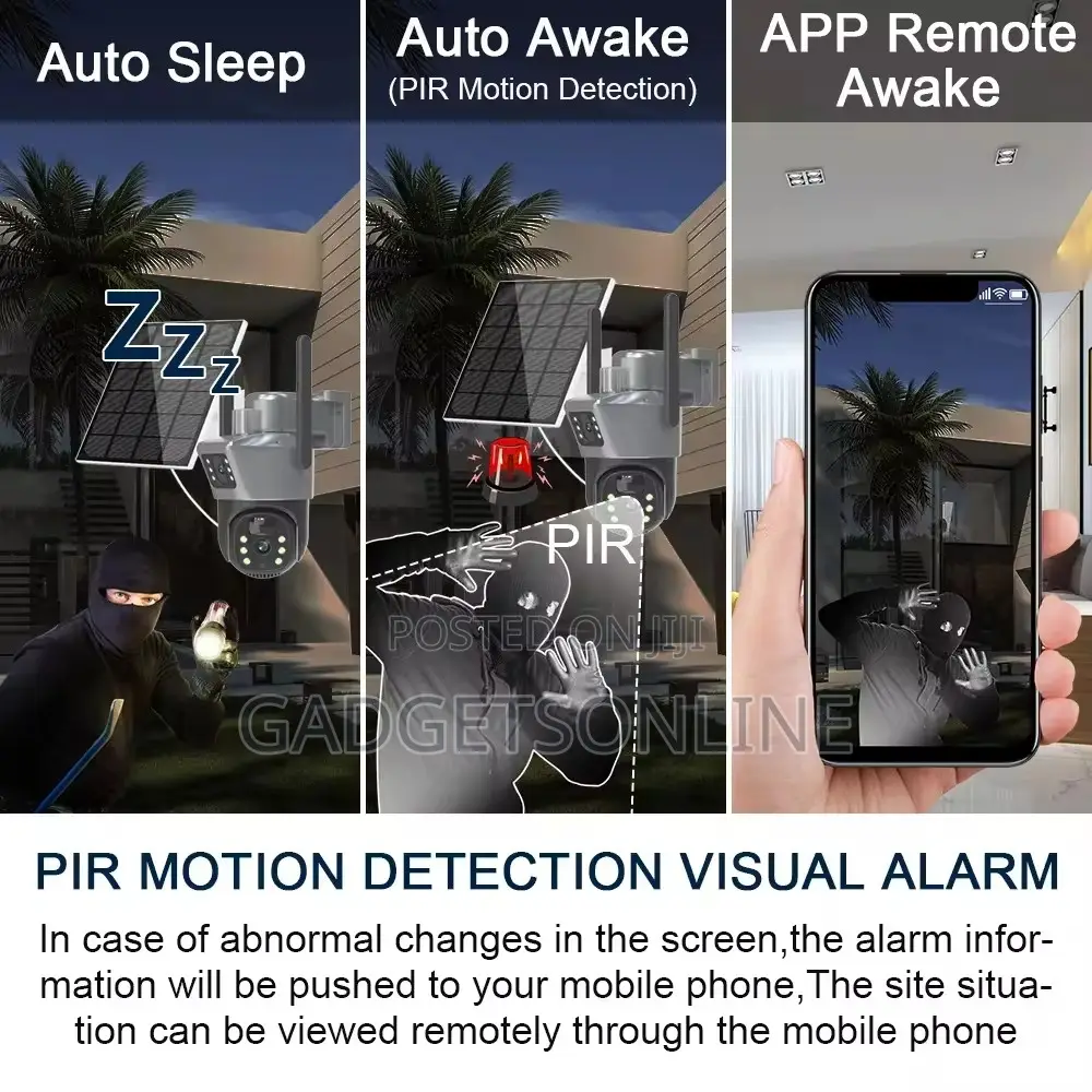 Dual Lens PTZ CCTV Solar Camera