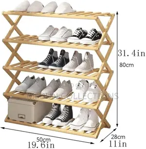 Foldable Bamboo Shoe Rack