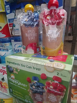 Happy Babies Organic Fruit and Oat Pouches by 12