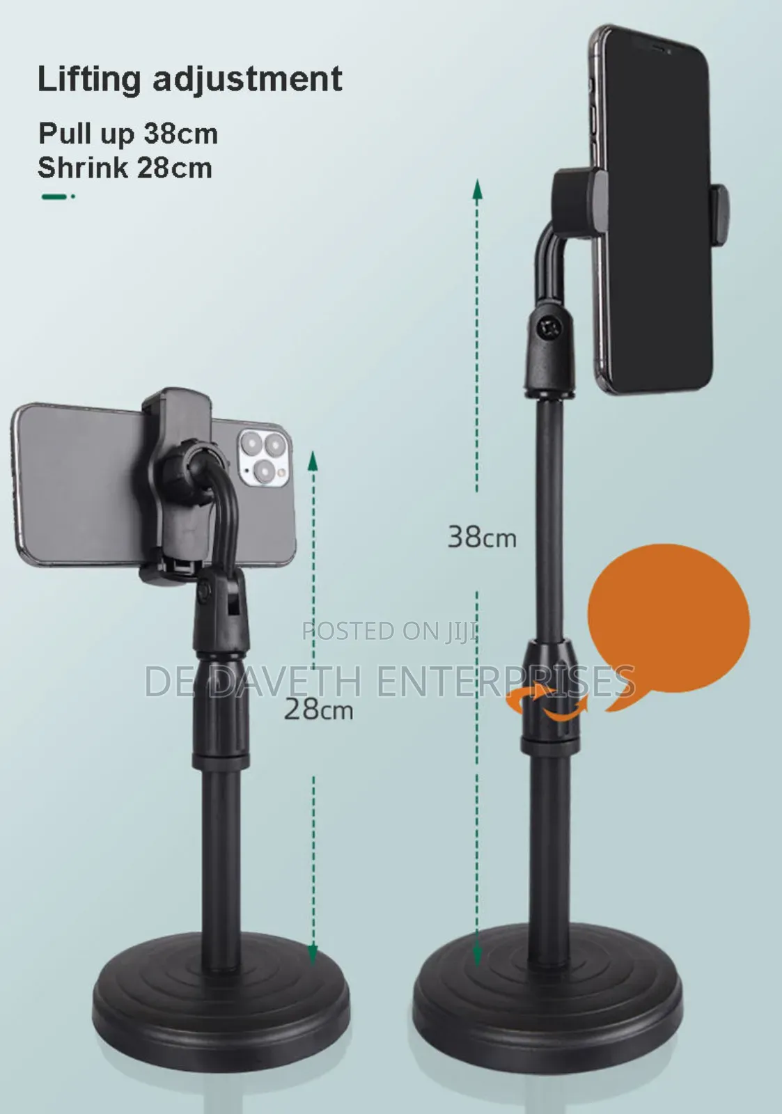 Extendable Table Phone Holder for Live Streaming