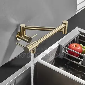 Wall Mounted Kitchen Sink Tap Faucet Brass Single Cold