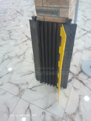 Cable Ramp Cover For Indoor Outdoor, Black & Yellow